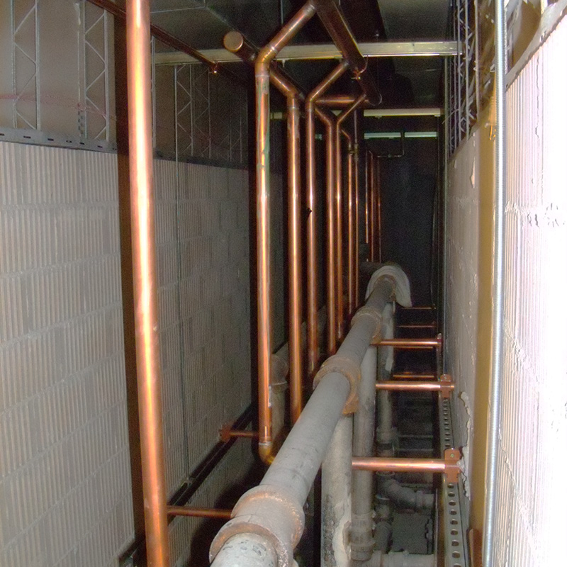 Copper piping system.